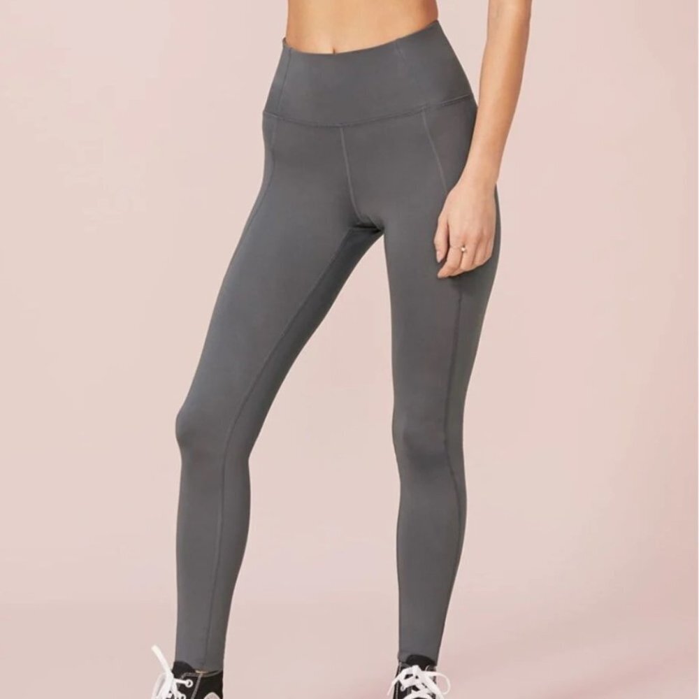Girlfriend Collective Gray High Rise Compressive Leggings Size Small
